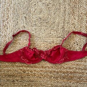 Elegant Red Lace Bra